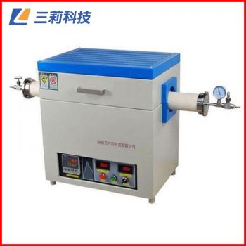 SK2-8-14TPC6管式電阻爐 φ100mm 1400℃通氣氛抽真空高溫管式爐