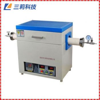 SK2-6-14TPC3管式電阻爐 φ80mm 1400℃通氣氛抽真空高溫管式爐