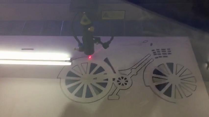 60W激光管 5mm膠合板加工視頻